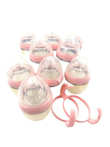 Comotomo pink baby bottles - bottles, 5